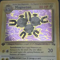 Pokemon TCG Magneton 1st Edition Holo Card 11/62 Fossil Never Played Nice Card - Image 4