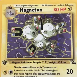Pokemon TCG Magneton 1st Edition Holo Card 11/62 Fossil Never Played Nice Card - Image 5