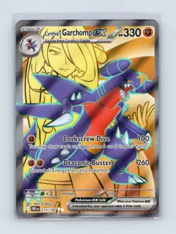 Cynthia's Garchomp ex 215/182 Ultra Rare Destined Rivals Pokemon Near Mint - Image 1