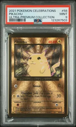 Pokemon Celebrations UPC METAL Pikachu 58/102 PSA 9 - Image 1
