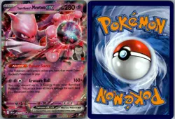 Team Rocket's Mewtwo ex 081/182 Destined Rivals Pokemon TCG Holo Double Rare NM - Image 3