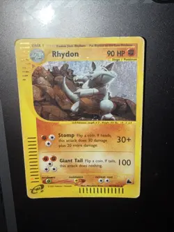 Pokemon TCG Skyridge Rhydon Holo Rare H27/H32 English 2003 See Photos - Image 2