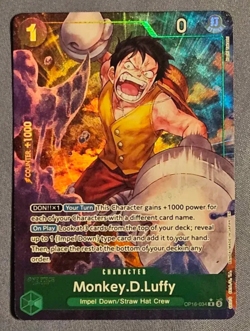 One Piece Monkey.D.Luffy Alt Art (OP16-034) | The Time of Battle ENGLISH NM 1c - Image 1