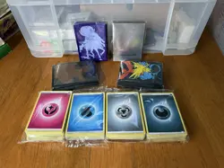 4 Pokemon Energy Packs SEALED+ 4 Card Sleeves - Eevee, Legendary Birds, Rapidash - Image 1