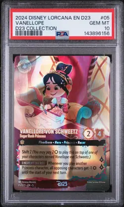 2024 DISNEY LORCANA EN D23 VANELLOPE D23 COLLECTION #05/D23 PSA 10 - Image 1