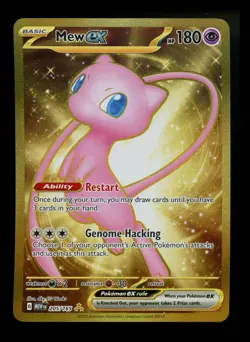 Mew ex 205/165 Scarlet Violet 151 Secret Rare Gold Holo Pokemon Card TCG - Image 1