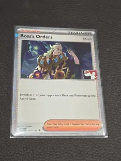 Boss's Orders Ghetsis Holo 114/132 Prize Pack Series 8 Promo Pokemon Card NM - Image 1