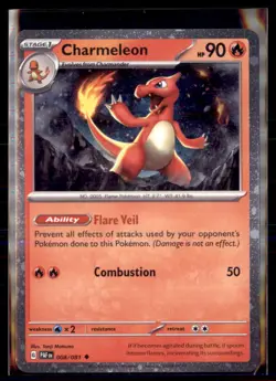 Pokemon Charmeleon 008/091 Paldean Fates Cosmo Holo Promo - Image 1