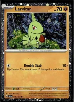 Pokemon Larvitar 110/193 Cosmos Holo Paldea Evolved - Image 1