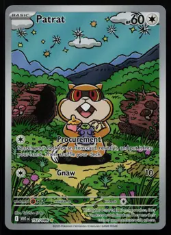 Patrat 152/086 White Flare WHT Illustration Rare Pokemon NM - Image 1