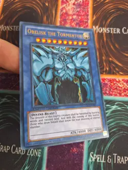 Yugioh Obelisk The Tormentor YGLD-ENG02 Ultra Rare Limited Near Mint - Image 2