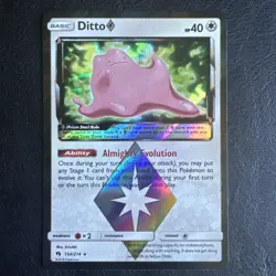 Pokemon Card Ditto Prism Star SM - Lost Thunder Prism Rare 154/214 Near Mint - Image 1