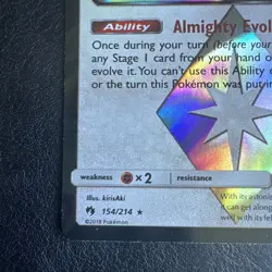 Pokemon Card Ditto Prism Star SM - Lost Thunder Prism Rare 154/214 Near Mint - Image 4