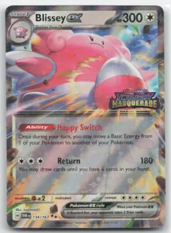 Blissey ex (Twilight Masquerade Stamped) Holo Miscellaneous Cards & Products 134 - Image 1