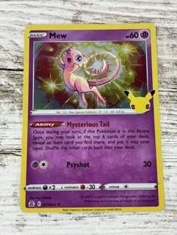 Mew 11/25 Celebrations Holo 25th Anniversary Card - NM Near Mint - Image 1