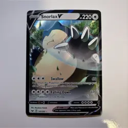 Pokemon TCG Snorlax V 141/202 Swsh01 Sword & Shield Ultra Rare Holo 220HP - Image 1