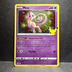 Pokemon TCG Celebrations Mew 11/25 Holo Rare 25th Anniversary Edition NM - Image 1
