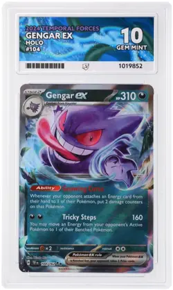 ACE 10 Gengar ex 104/162 2024 Temporal Forces Holo Pokemon Perfect Sub Grades - Image 1