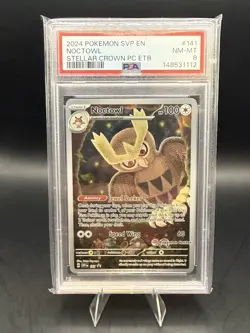 Pokemon TCG Noctowl #141 Promo Pokemon Center PSA 8 - Image 1