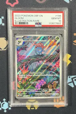 Pokemon Obsidian Flames Gloom #198 PSA 10 Gem Mint - Image 1