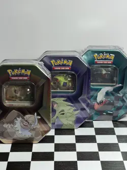 POKEMON TCG Booster Tin Full Set Tyranitar Slaking Darkrai Factory Sealed (3) - Image 1