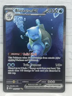 Pokemon TCG Blastoise EX 200/165 Scarlet & Violet 151 Special Illustration Rare - Image 1