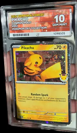 2026 Pokemon Day Collection Pikachu Cosmos Holo #051 ACE 10 Perfect Sub Grades - Image 1