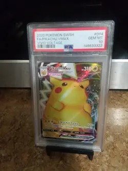 2020 Pokemon Swsh Fa/ Pikachu Vmax Vivid Voltage Psa 10 - Image 1