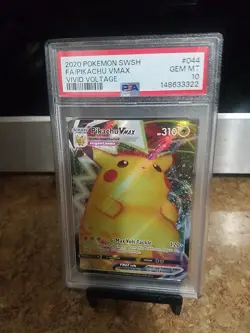 2020 Pokemon Swsh Fa/ Pikachu Vmax Vivid Voltage Psa 10 - Image 2