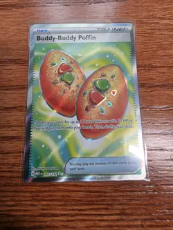 Buddy Buddy Poffin 167/132 Mega Evolution Full Art Secret Rare Pokemon Card NM - Image 1