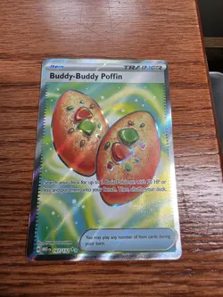 Buddy Buddy Poffin 167/132 Mega Evolution Full Art Secret Rare Pokemon Card NM - Image 2