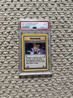 Pokemon Team Rocket 1st Edition Imposter Oak’s Revenge #76 PSA 9 Mint WOTC - Image 1