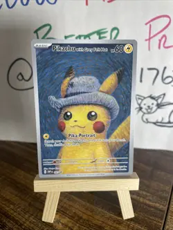 2023 Pokemon TCG Pikachu With Grey Felt Hat Scarlet & Violet BS Promo Raw 085 - Image 1