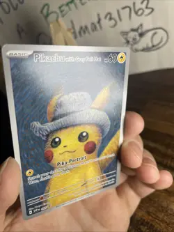 2023 Pokemon TCG Pikachu With Grey Felt Hat Scarlet & Violet BS Promo Raw 085 - Image 3