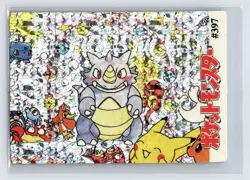 RHYDON PIKACHU Pocket Monsters Pokemon Japanese Anime Vending Prism Sticker - Image 1