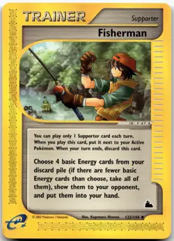 Fisherman 125/144 Uncommon Skyridge Pokemon E-Reader Near Mint - Image 1