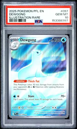 Dewgong 097 Pokemon Phantasmal Flames Illustration Rare PSA 10 GEM MINT Card - Image 1