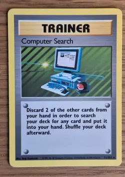 Pokemon Card Computer Search Base Set Rare 71/102 NM - Image 1