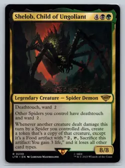 MTG Lord of the Rings LTR #230 Shelob, Child of Ungoliant Rare Legendary Spider - Image 1