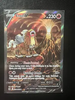 Pokemon Entei V Ultra Rare Full Art Holo GG36/GG70 Crown Zenith Galarian Gallery - Image 1