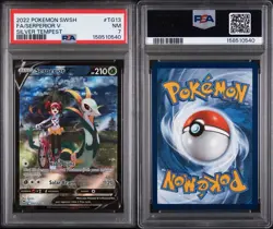 2022 Pokemon Sword & Shield Silver Tempest Full Art Serperior V #TG13 PSA 7 - Image 3