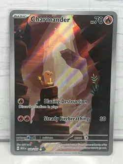 Pokemon Charmander TCG 168/165 Sv: Scarlet & Violet 151 Illustration Rare MINT - Image 1