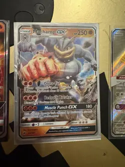 Pokemon Machamp GX Ultra Rare Holo SM Burning Shadows 64/147 250 HP - Image 2