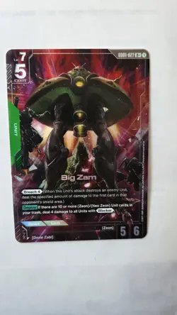 Big Zam Alternate Art Foil - GD01-027 R+ NM - Gundam TCG Card Game - Image 1