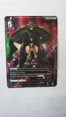 Big Zam Alternate Art Foil - GD01-027 R+ NM - Gundam TCG Card Game - Image 2