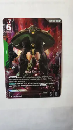 Big Zam Alternate Art Foil - GD01-027 R+ NM - Gundam TCG Card Game - Image 4