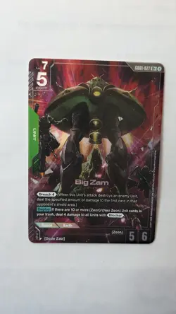 Big Zam Alternate Art Foil - GD01-027 R+ NM - Gundam TCG Card Game - Image 5