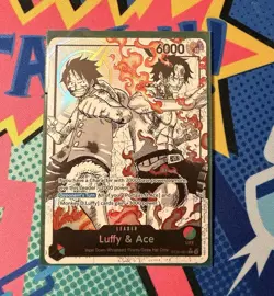 Bandai One Piece CCG Luffy & Ace Leader ST30-001 Foil Full Art - Image 1