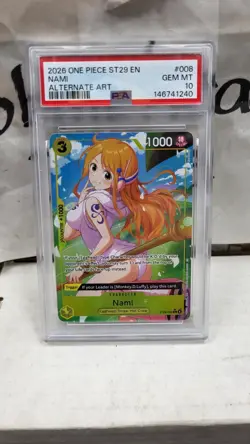 2026 NAMI ALTERNATE ART ST29 EGGHEAD STARTER DECK ONE PIECE PSA 10 GEM MINT #008 - Image 2