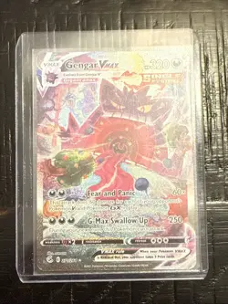 Pokemon TCG Gengar VMAX Fusion Strike Holo Ultra Rare Card Alternate Art - Image 3